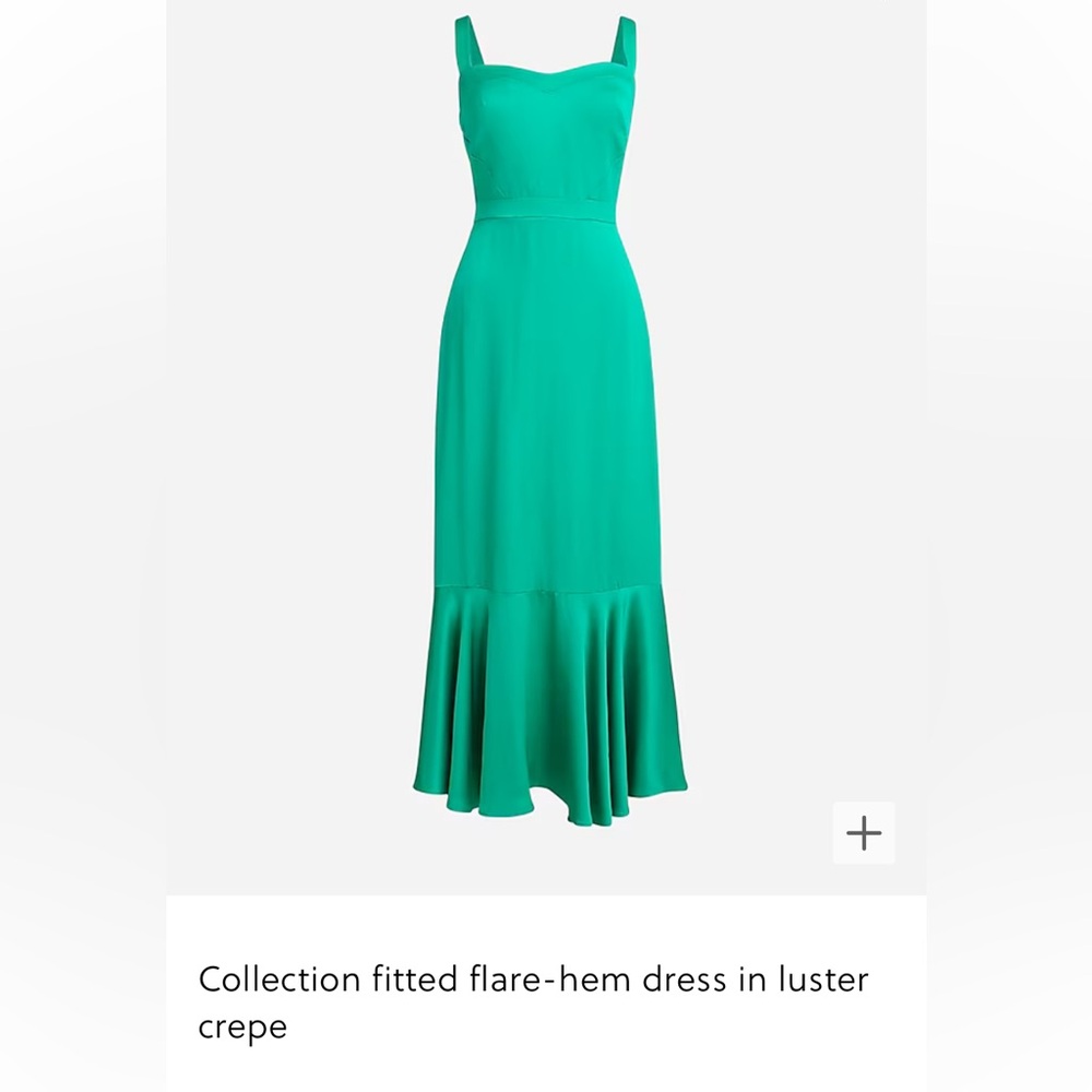 JCrew Collection fitted flare-hem dress in luster crepe  NWT
Size 6